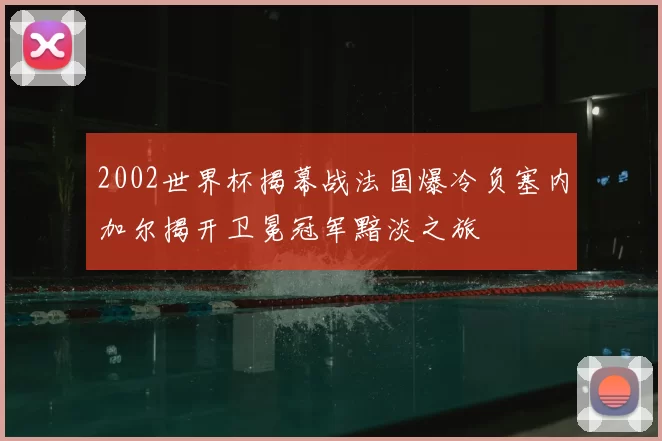 2002世界杯揭幕战法国爆冷负塞内加尔揭开卫冕冠军黯淡之旅
